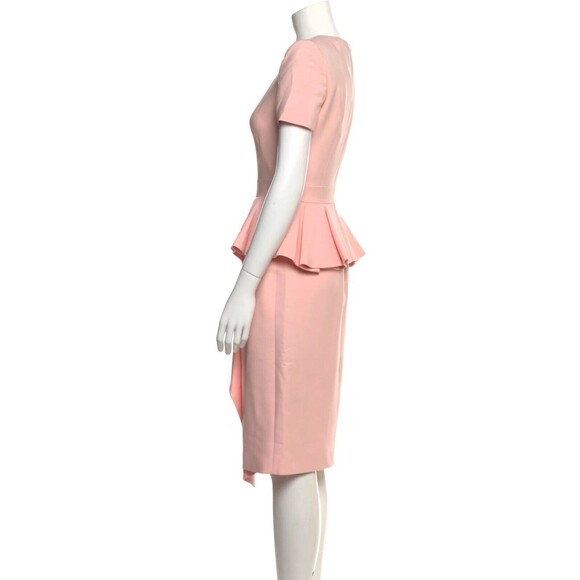 NWT. $3190 ALEXANDER MCQUEEN PEPLUM DRESS Pink IT38 / US2 - Picture 12 of 16